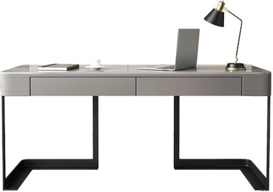 Computer Desk Luxury High-end Rock Slate Desk Home Simple Small Office Writing PC Table Rock Slate Small Desk PC Table A Table for Placing Computers (One Color 140cm)