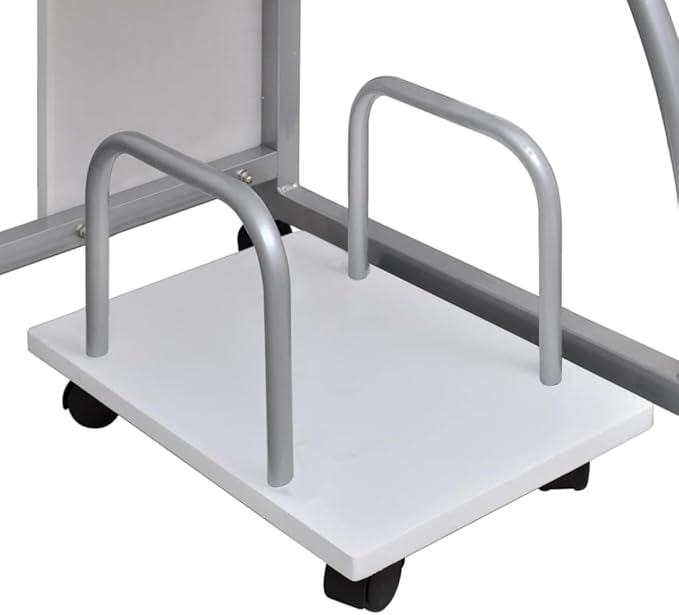 Computer Desk Plywood White 110 x 52 x 88.5 cm, Laptop Desk, Study Desk for Home Office, Study Table or Writing Table