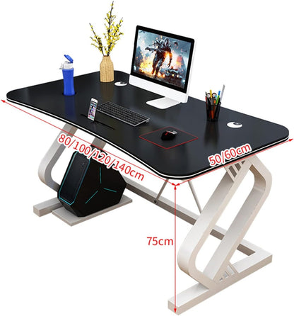Computer Desk Multifunction Desktop PC Desk with Mobile Phone Card Slot Ergonomic Arc Simple Fashion Electronic Competition Table Gaming Desk Home Office Desks