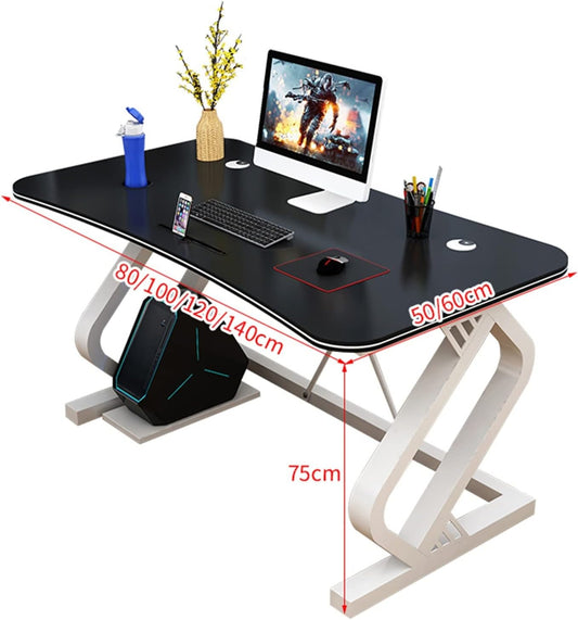 Computer Desk Multifunction Desktop PC Desk with Mobile Phone Card Slot Ergonomic Arc Simple Fashion Electronic Competition Table Gaming Desk Home Office Desks