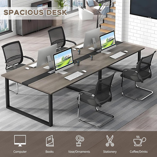 People, Business Style Wooden Training Tables, Rectangular Seminar Table for Office, Conference Room